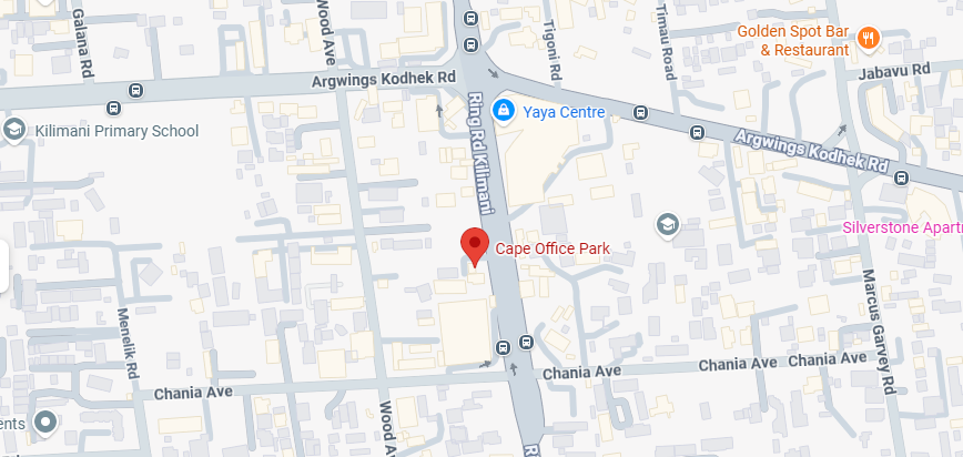 Map showing SmileCare Dental Clinic location in Kilimani, Nairobi